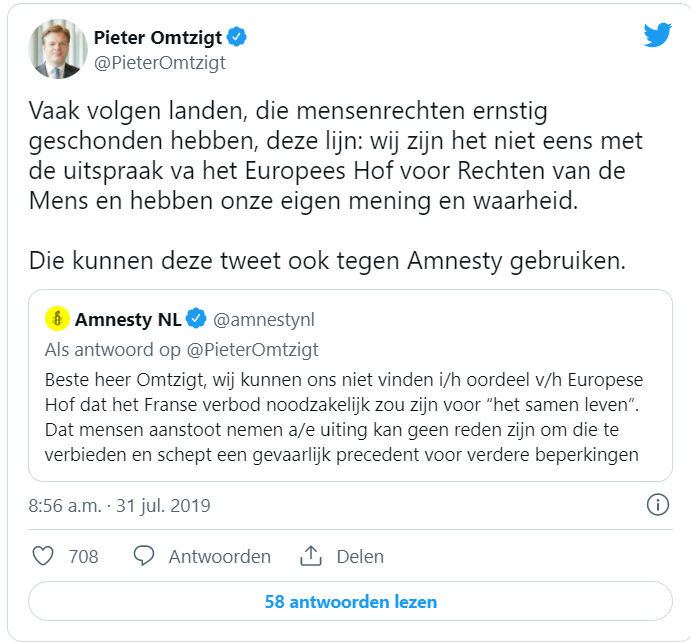 Tweet van Pieter Omtzigt