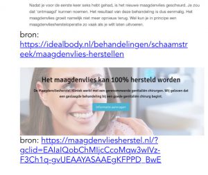 Zoekresultaat maagdenvliesherstel